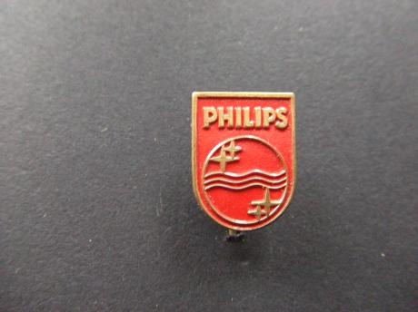 Phillips radio logo rood goudkleurige letters